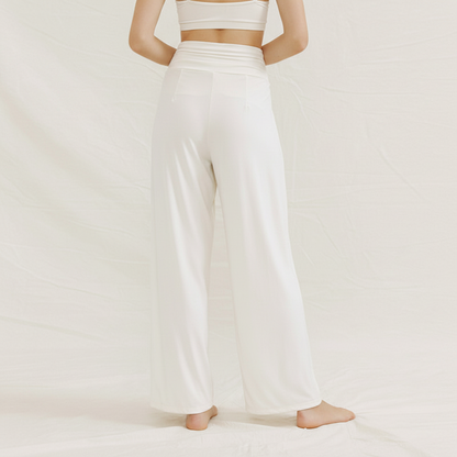 Wide-Leg High-Waisted Flow Yoga Pants | Relaxed Drape & Everyday Ease
