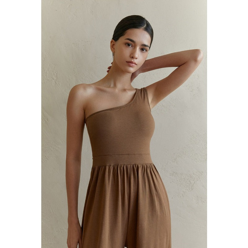 One-Shoulder Yoga Jumpsuit | Clean Fit & Effortless Movement