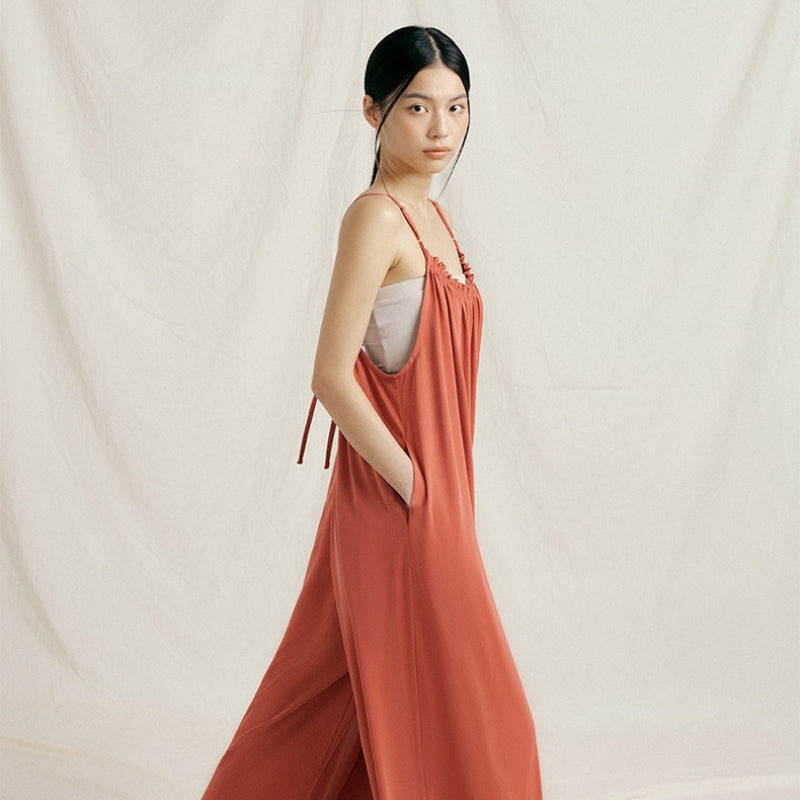 Wide-Leg Relaxed Yoga Jumpsuit