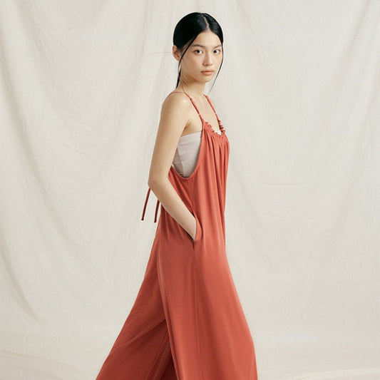 Wide-Leg Relaxed Yoga Jumpsuit