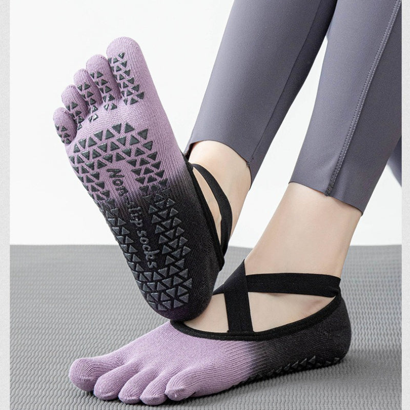 Non-Slip Five-Toe Yoga Socks | Grounded Grip & Barefoot Feel