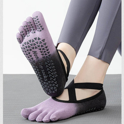 Non-Slip Five-Toe Yoga Socks | Grounded Grip & Barefoot Feel