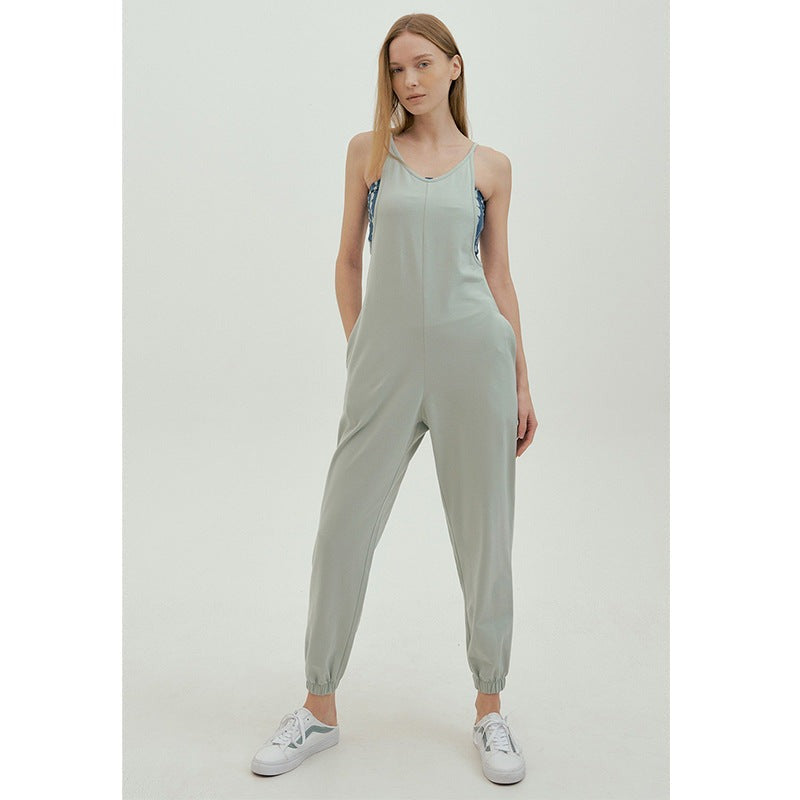 Wide-Leg Relaxed Yoga Jumpsuit | One-Piece Ease & Natural Flow