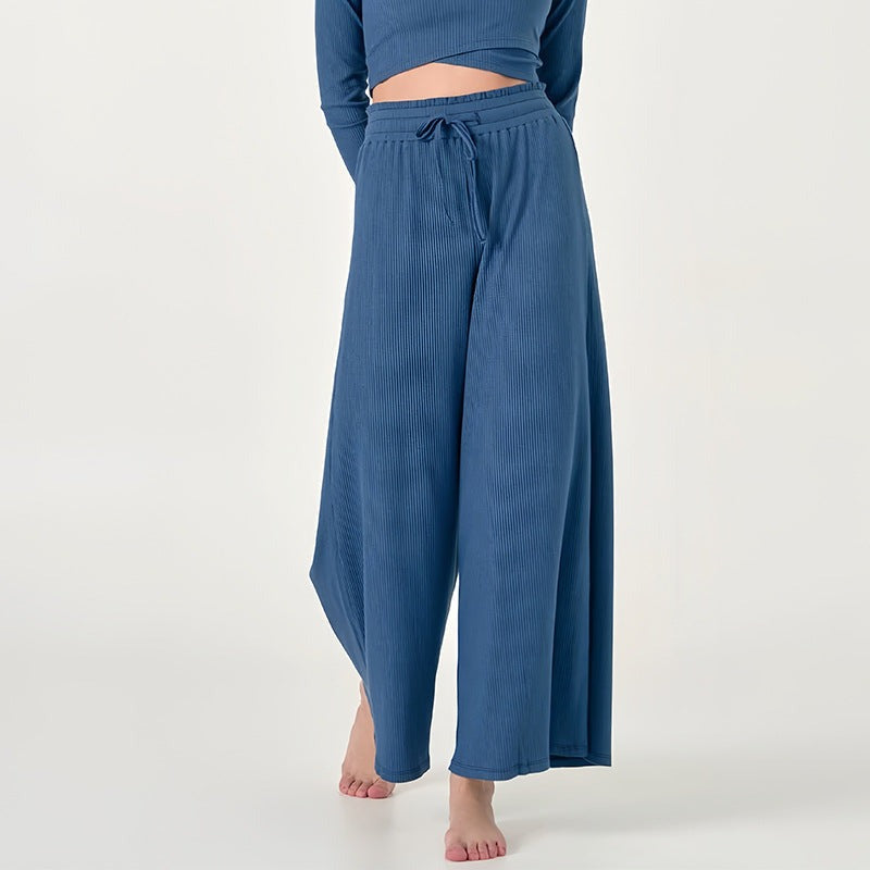 Wide-Leg Flow Yoga Pants | Relaxed Drape & Everyday Ease