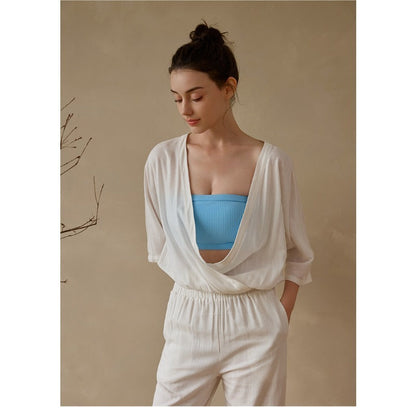 Linen Relaxed Yoga Top | Soft Movement & Everyday Ease