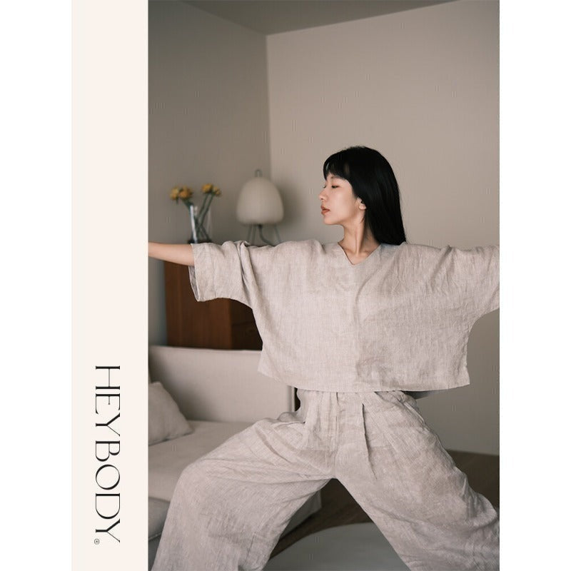 Linen Zen Flow Yoga Set | Soft Structure & Everyday Ease