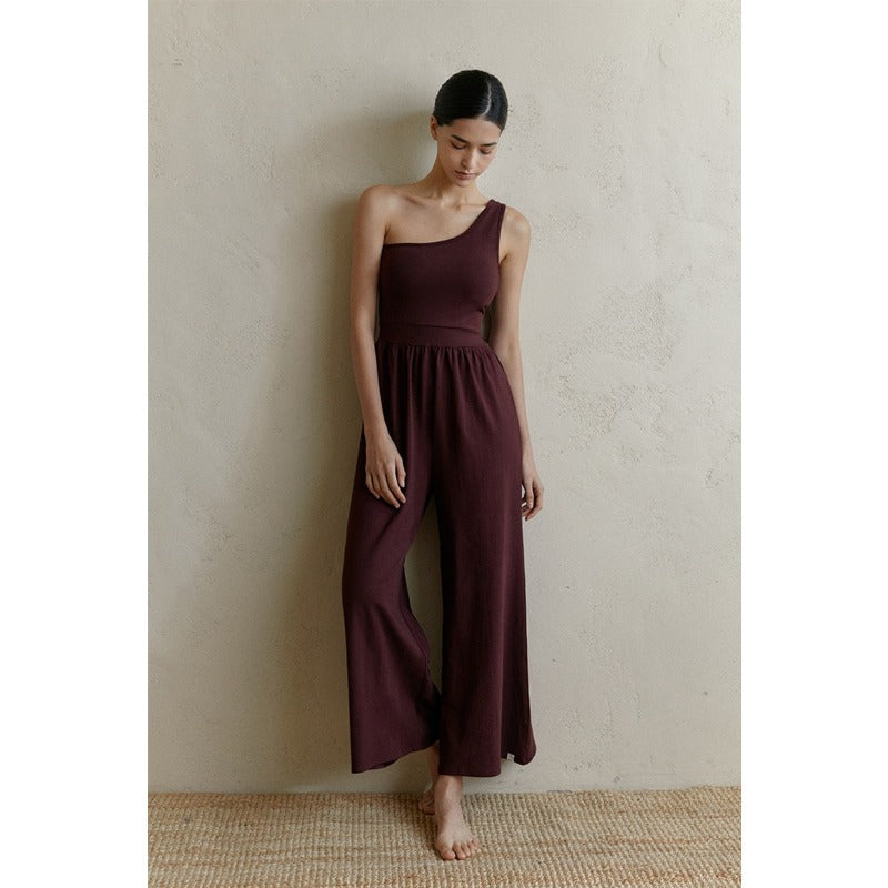 One-Shoulder Yoga Jumpsuit | Clean Fit & Effortless Movement
