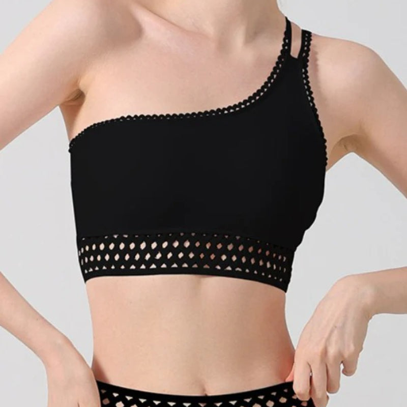 One-Shoulder Yoga Sports Bra