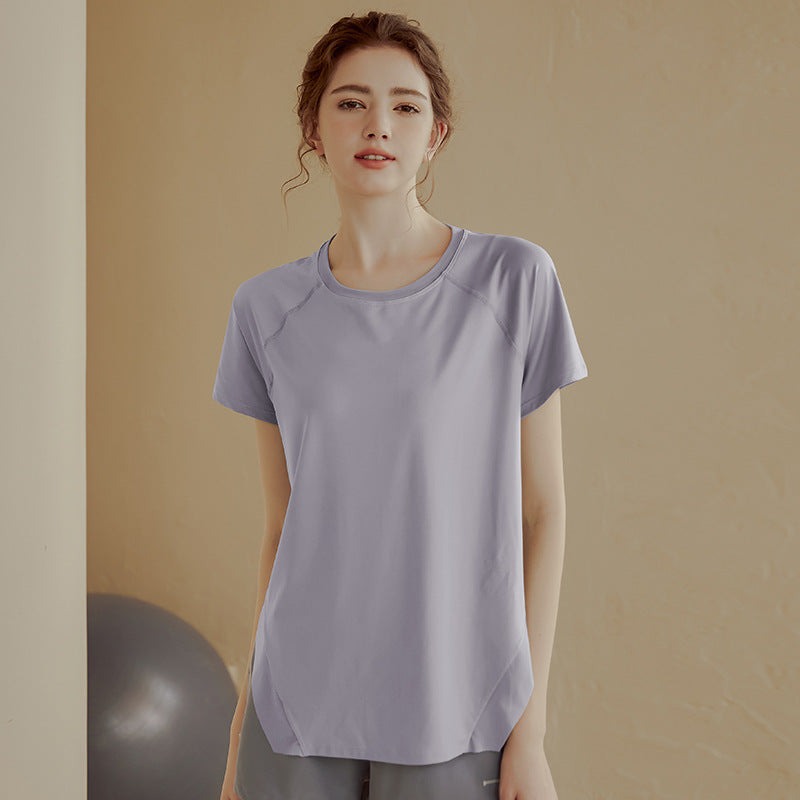 Quick-Dry Relaxed Yoga Shirt | Natural Texture & Everyday Flow