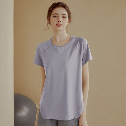 Quick-Dry Relaxed Yoga Shirt | Natural Texture & Everyday Flow