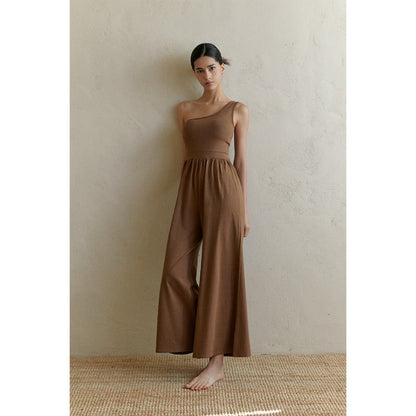 One-Shoulder Yoga Jumpsuit | Clean Fit & Effortless Movement