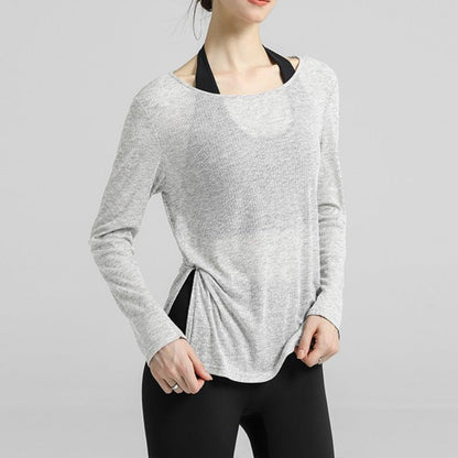 Airy Sheer Drape Yoga Top | Soft Movement & Everyday Ease
