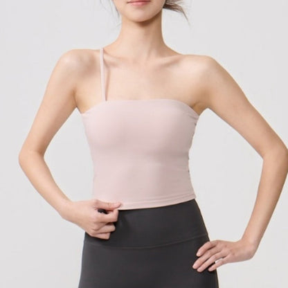 Asymmetric Yoga Bra Top | Soft Support & Natural Hold