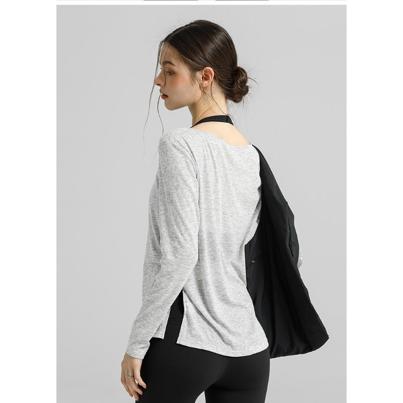 Airy Sheer Drape Yoga Top | Soft Movement & Everyday Ease