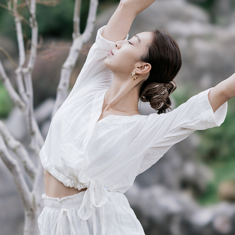 Cotton Yoga Set | Coordinated Comfort & Support