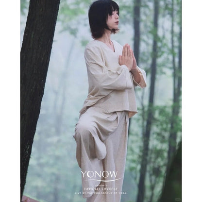 Linen Zen Flow Yoga Set | Soft Structure & Everyday Ease