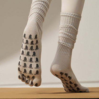 Non-Slip Five-Toe Yoga Socks | Grounded Grip & Barefoot Feel