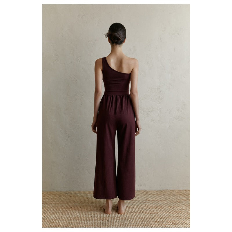 One-Shoulder Yoga Jumpsuit | Clean Fit & Effortless Movement