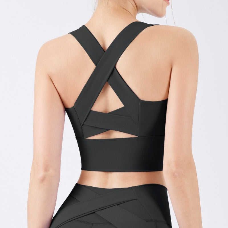 Cross Yoga Sports Bra | Soft Support & Natural Hold