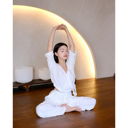 Cotton Yoga Set | Coordinated Comfort & Support