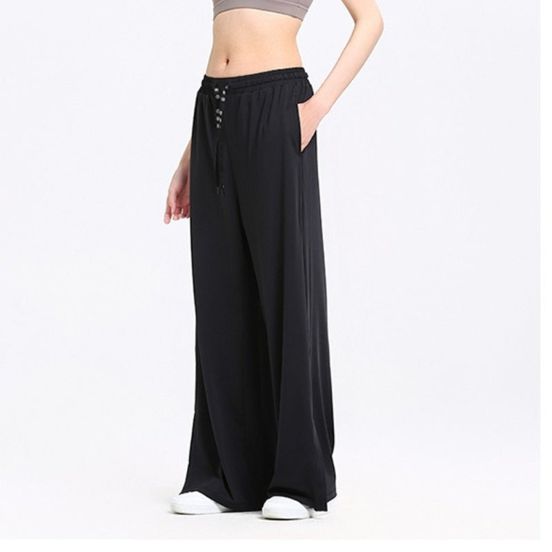 Wide-Leg UV Quick-Dry Flow Yoga Pants | Relaxed Drape & Everyday Ease