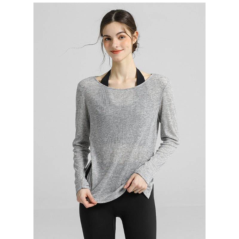 Airy Sheer Drape Yoga Top | Soft Movement & Everyday Ease