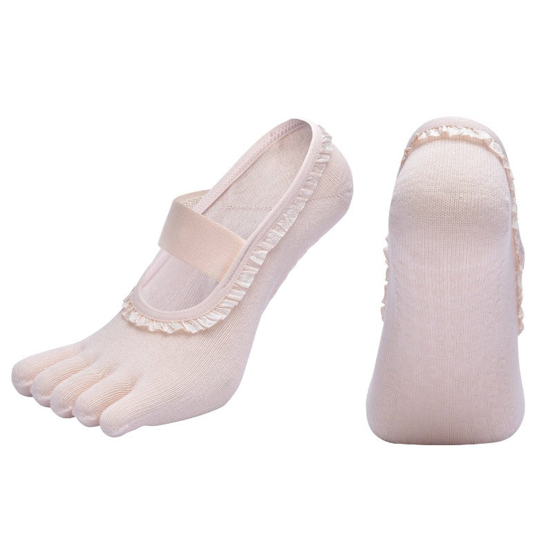 Non-Slip Five-Toe Yoga Socks | Grounded Grip & Barefoot Feel