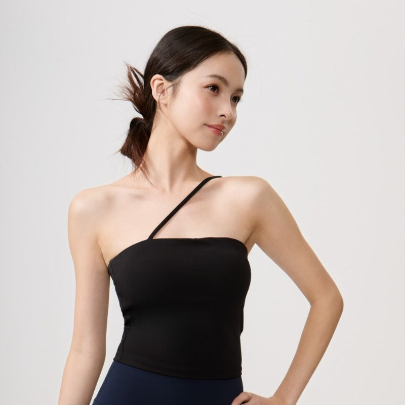 Asymmetric Yoga Bra Top | Soft Support & Natural Hold
