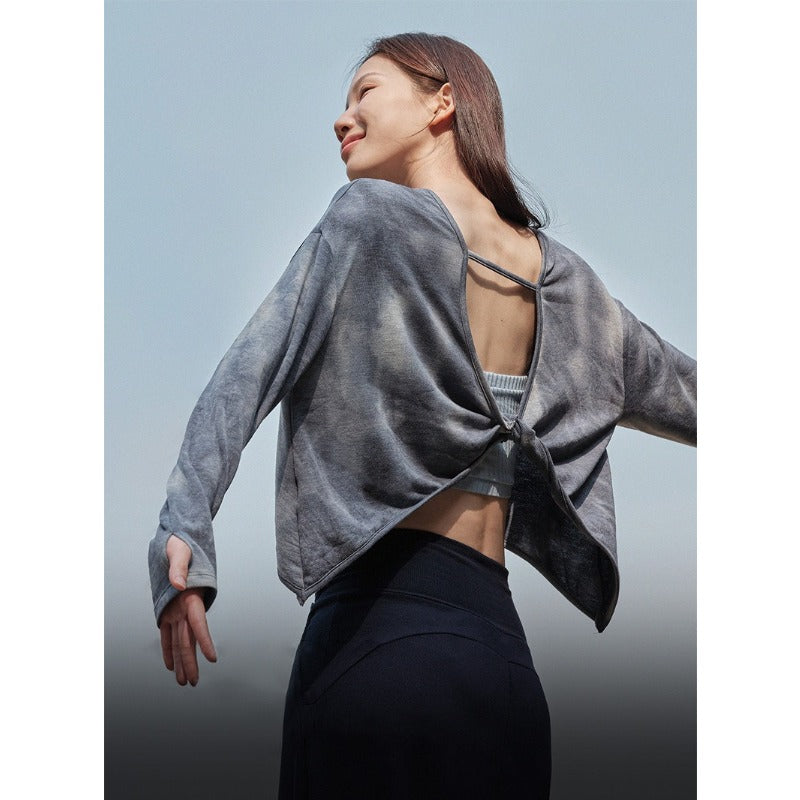 Airy Open-Back Tie-Dye Yoga Top | Soft Movement & Everyday Ease