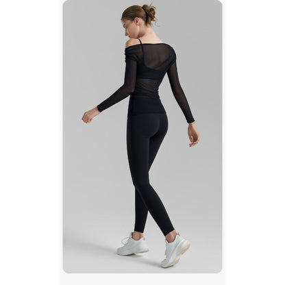 Mesh One-Shoulder Yoga Cover-Up | Light Layers for Studio & Daily Life