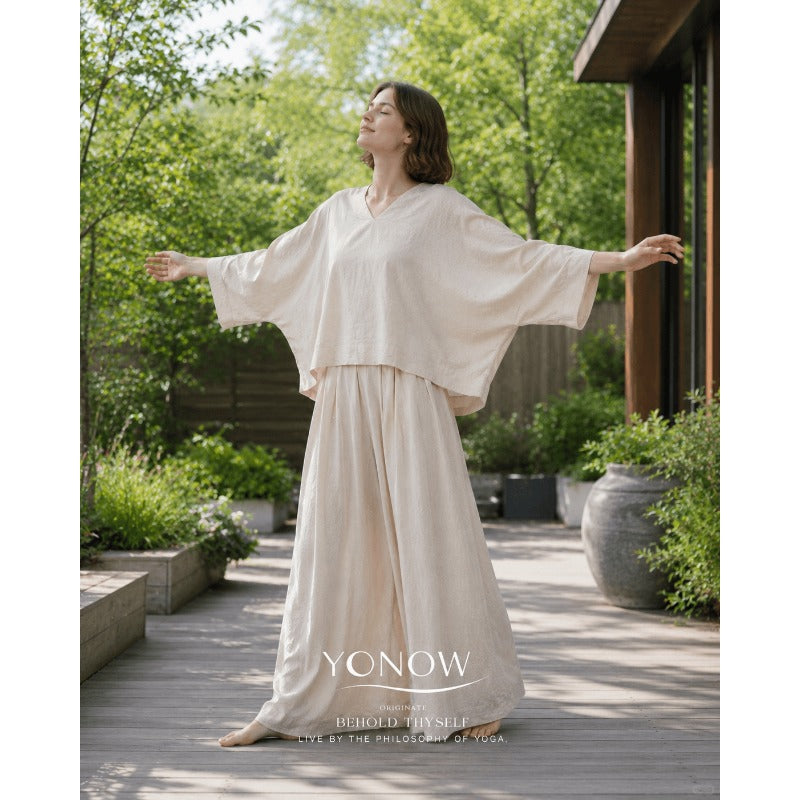 Linen Zen Flow Yoga Set | Soft Structure & Everyday Ease