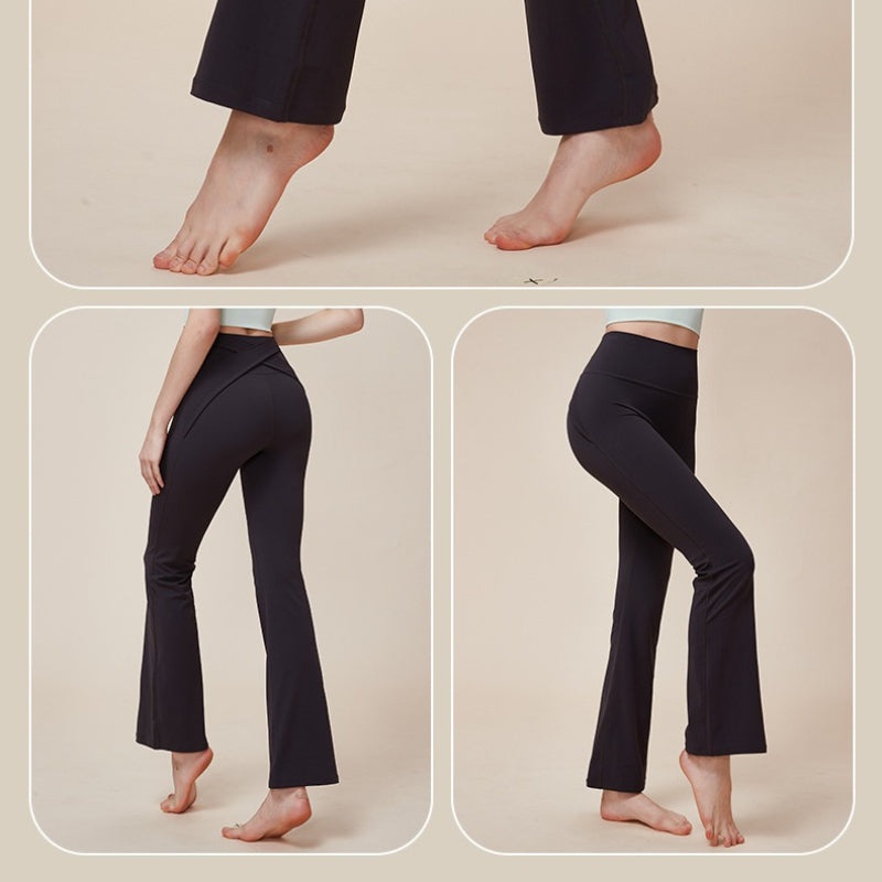 Cross High-Waisted Flare Yoga Pants | Soft Support & Flowing Lines
