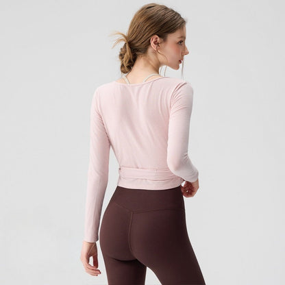 Cross V-Neck Yoga Wear | Mindful Movement & Daily Ease