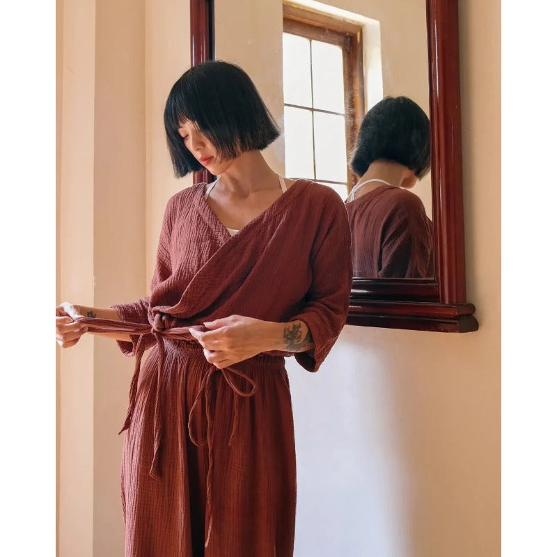Cotton Yoga Set | Coordinated Comfort & Support