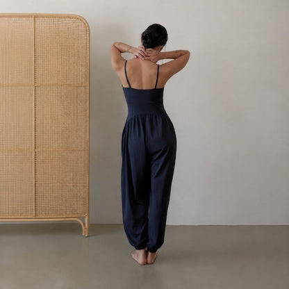 Built-In Bra Yoga Jumpsuit | Relaxed Fit for Yoga & Everyday