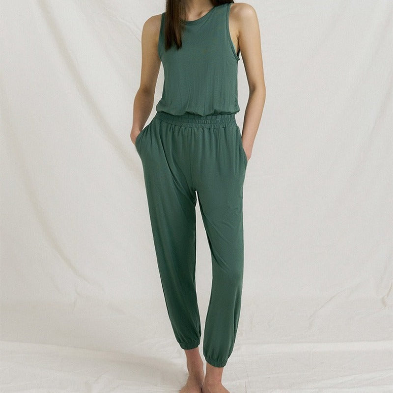 Jogger Open-Back Yoga Jumpsuit