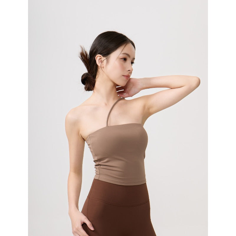 Asymmetric Yoga Bra Top | Soft Support & Natural Hold